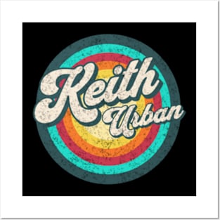 name keith urban in color circle Posters and Art